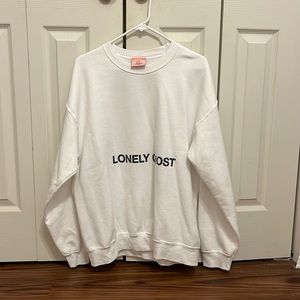 Lonley Ghost heart on sleeve crewneck